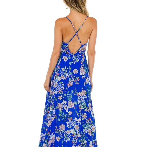 SOLD Yumi Kim Kat Maxi Dress 100% Silk Size L 8 - Picture 2 of 4